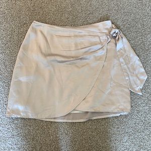 Wild Honey satin wrap skirt
